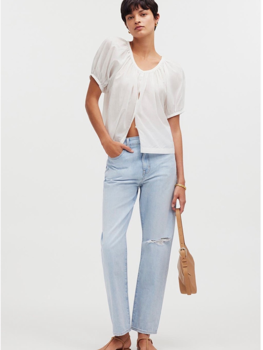 Madewell 90’s Straight Crop Jean - Fitzgerald Wash